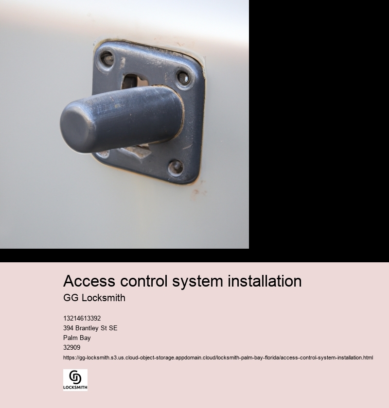 Access control system installation