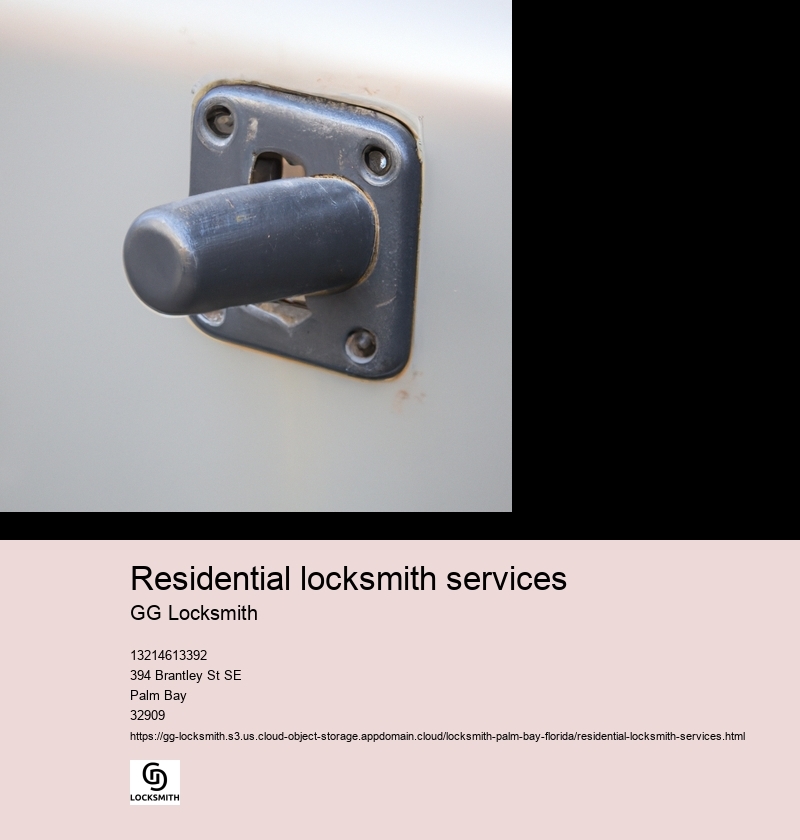 Residential locksmith services
